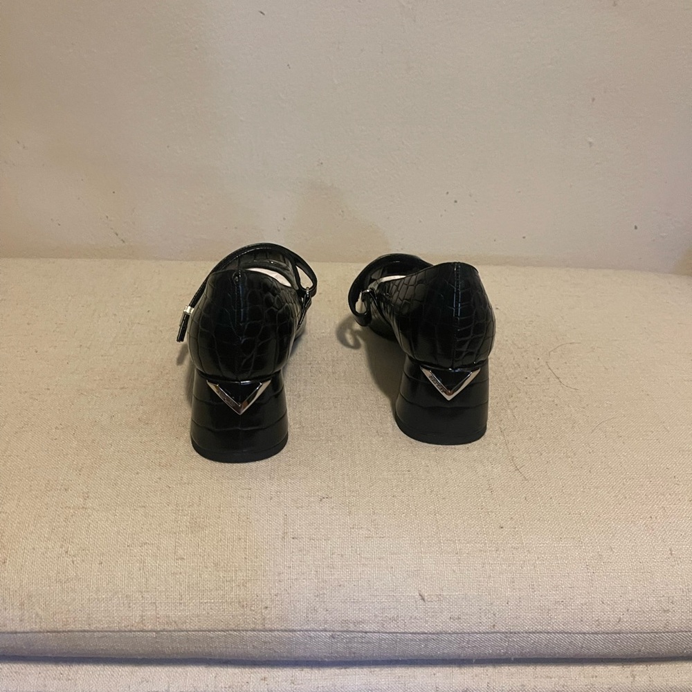 Replay Black Croc-Embossed Heels